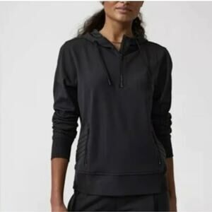 Athleta Women's Size XS Venice Moto Hoodie Black Zip Pockets